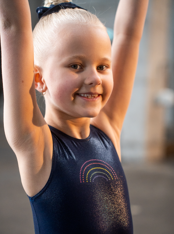 Nola Leotard - Navy/Rainbow