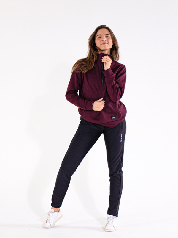 Tago Halfzip Sweatshirt for damer, svart