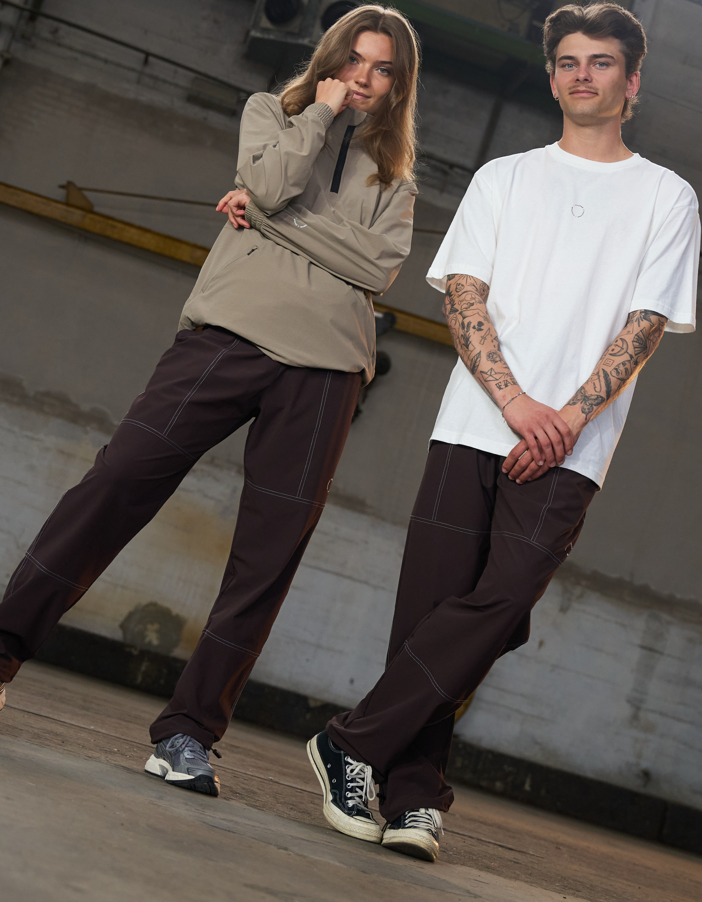 Tech 02 pants | Unisex Dark brown