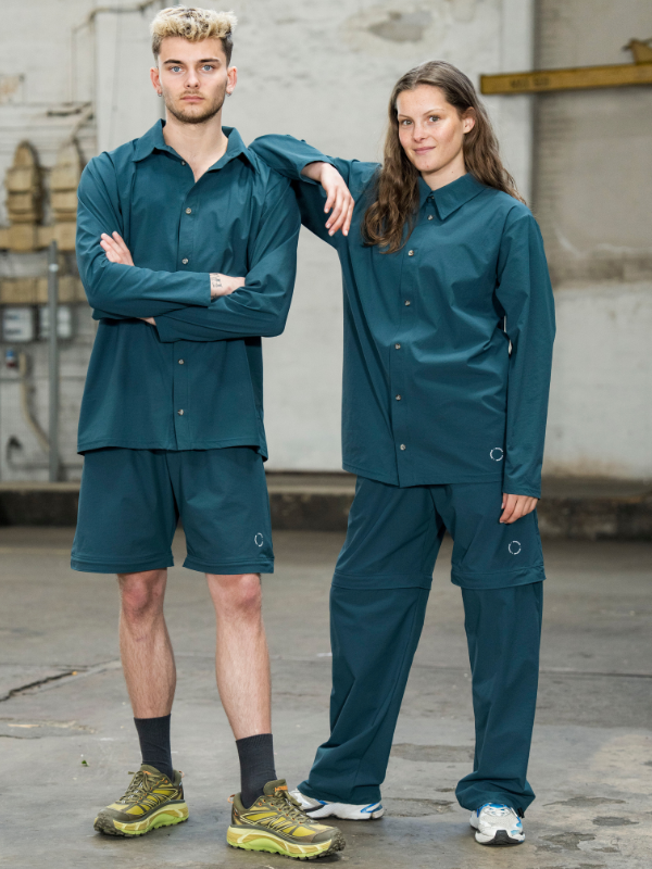 Tech zip-off-bukse | Unisex Petroleumsblå
