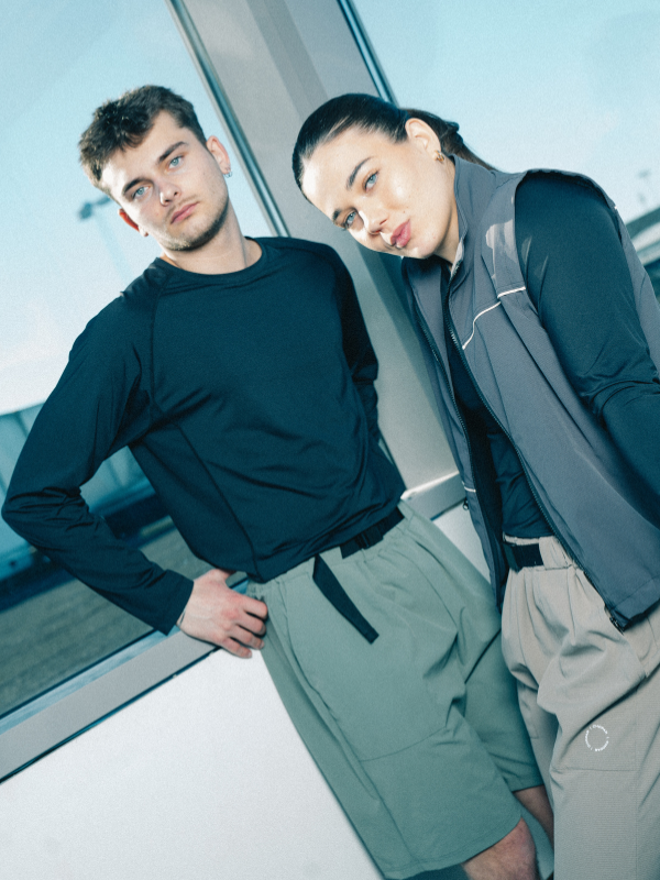 Tech belteshorts | Unisex Dusty green