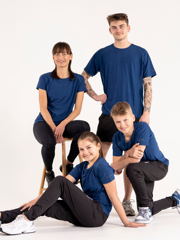 Performance t-skjorte for damer, blå