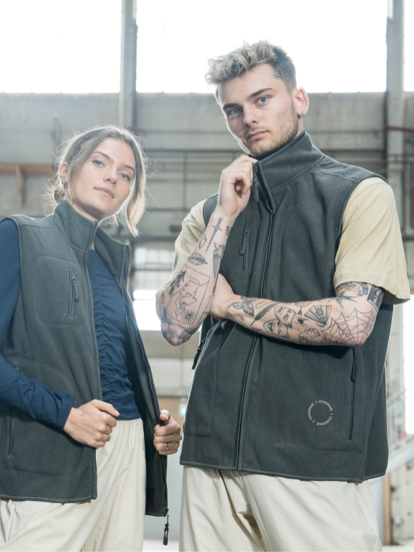 Fleecevest | Unisex Mørk grå