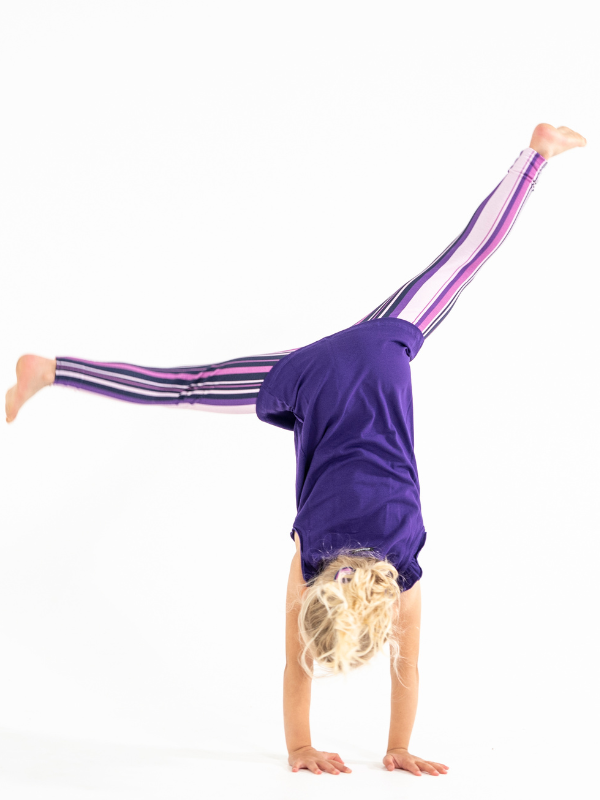 Leggings Kids | NS-142 | Oulet Purple Stripe