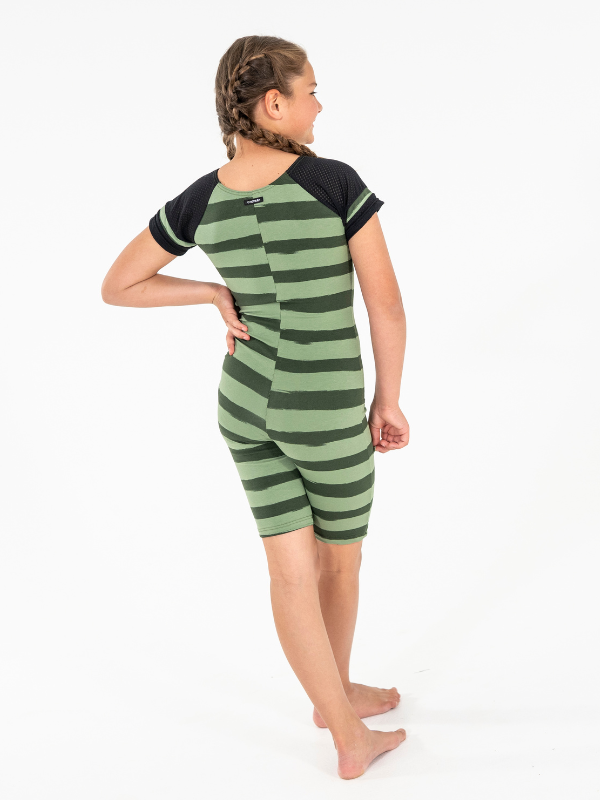 Catsuit | NS-170 Outlet Green Stripes