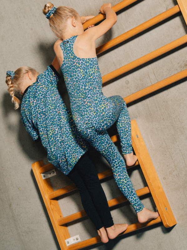 Leggings for barn | NS-179 Blue Leo