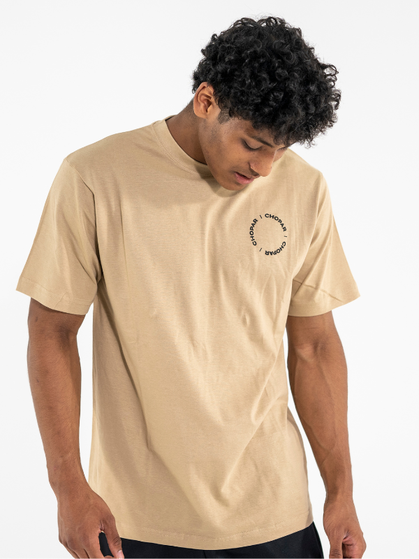 Økologisk t-skjorte for menn Beige