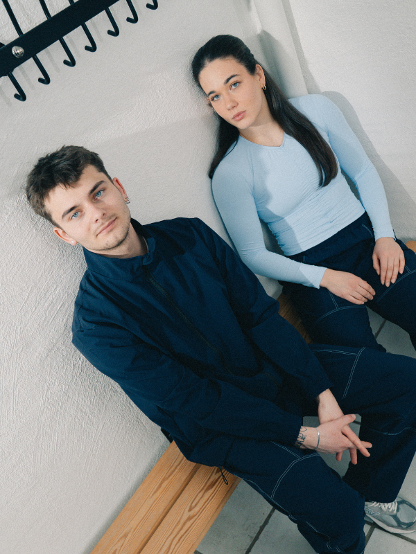 Tech 01 full glidelås | Unisex Navy
