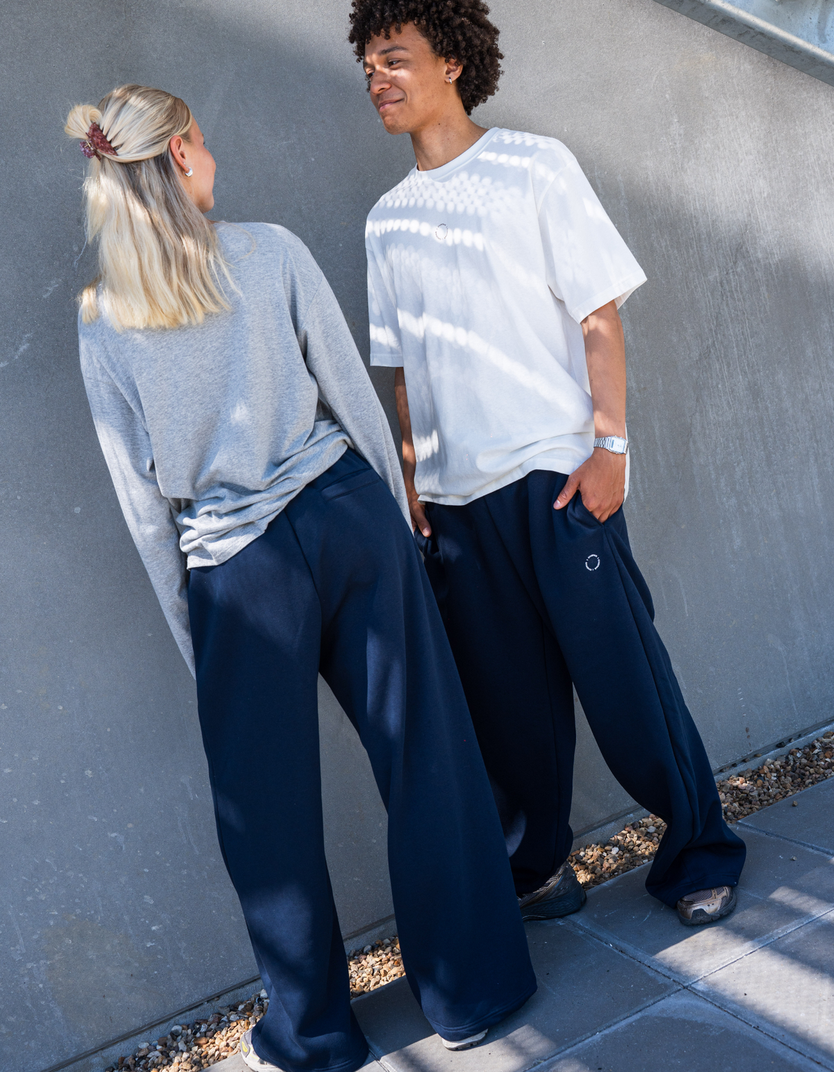 Wide sweatpants | Unisex | Navy