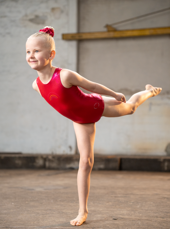 Nola Leotard - Pink/Rainbow