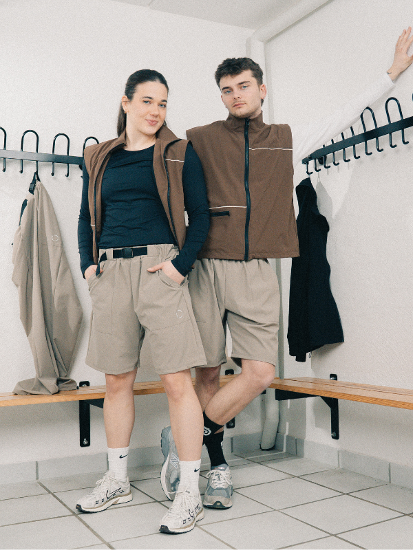 Tech belteshorts | Unisex Beige