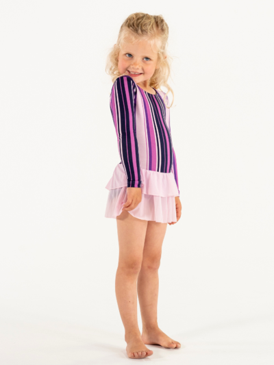 Trikotasje med skjørt | NS-166 | Outlet Purple Stripe