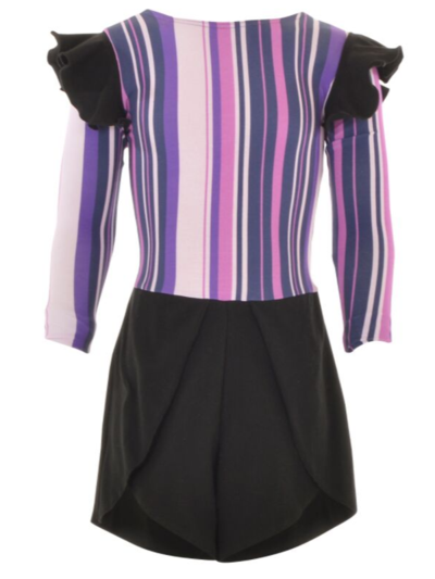 Catsuit | NS-167 | Outlet Purple Stripe