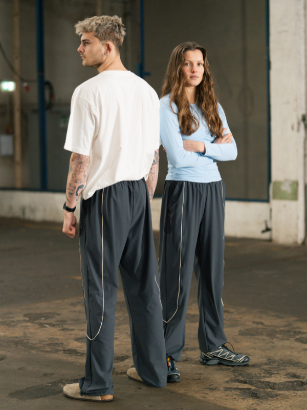 Tech pipe pants 01 | Unisex | Dark grey