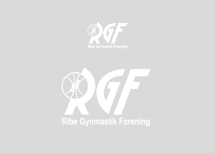 Ribe Gymnastikforening hvit logopakke