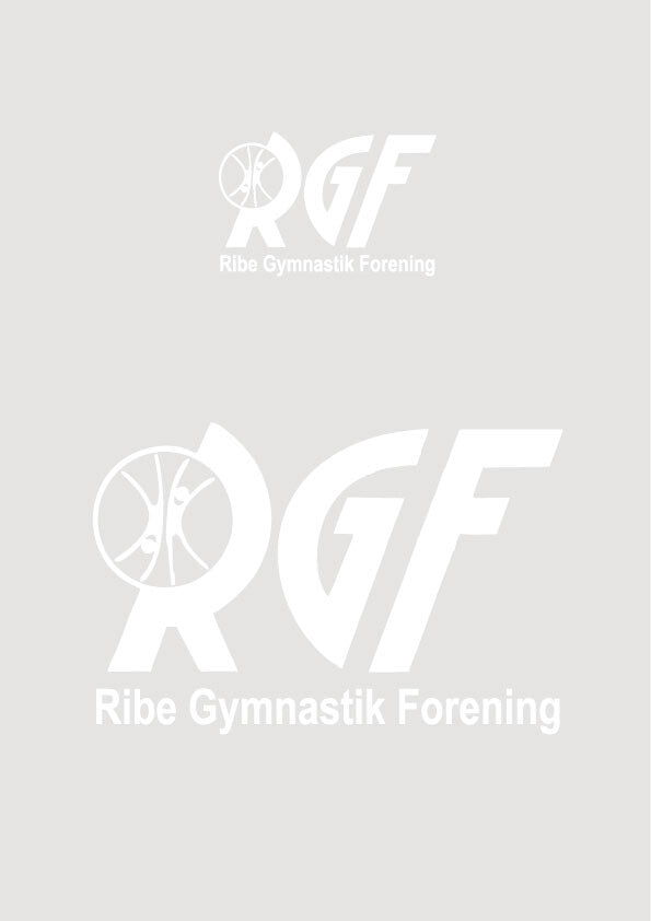 Ribe Gymnastikforening hvit logopakke