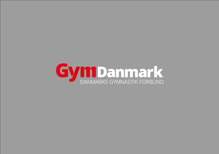 GymDK-logo 8 cm, hvit/rød