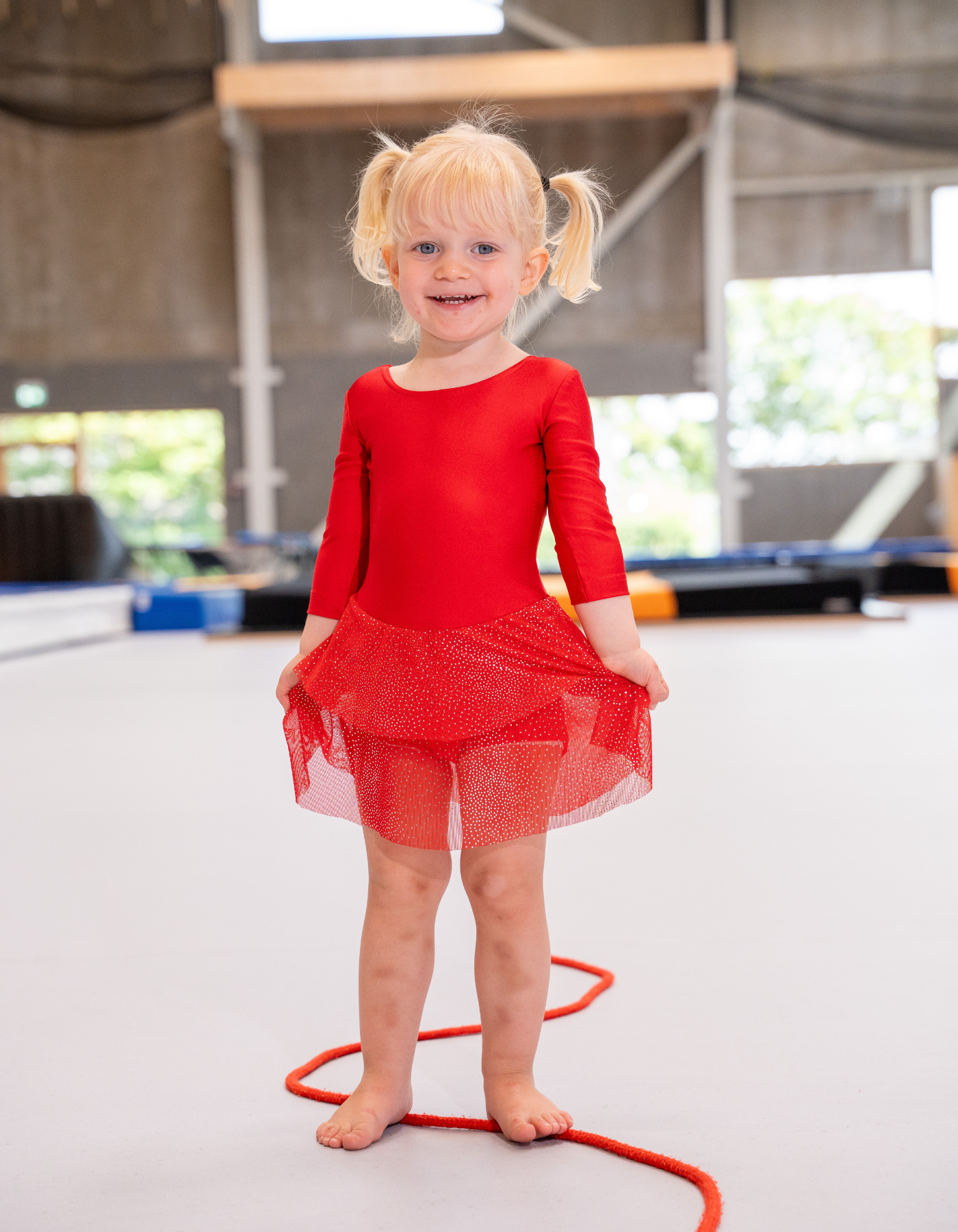 Leotard w. skirt | CK-1002 | Red