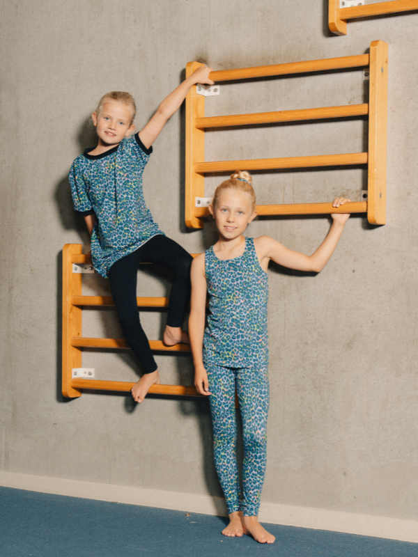 Leggings for barn | NS-179 Blue Leo