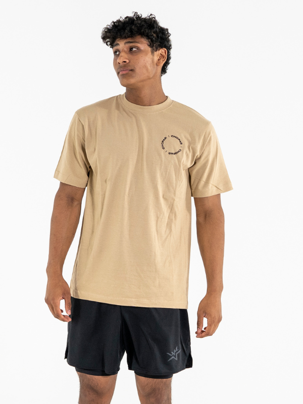 Økologisk t-skjorte for menn Beige