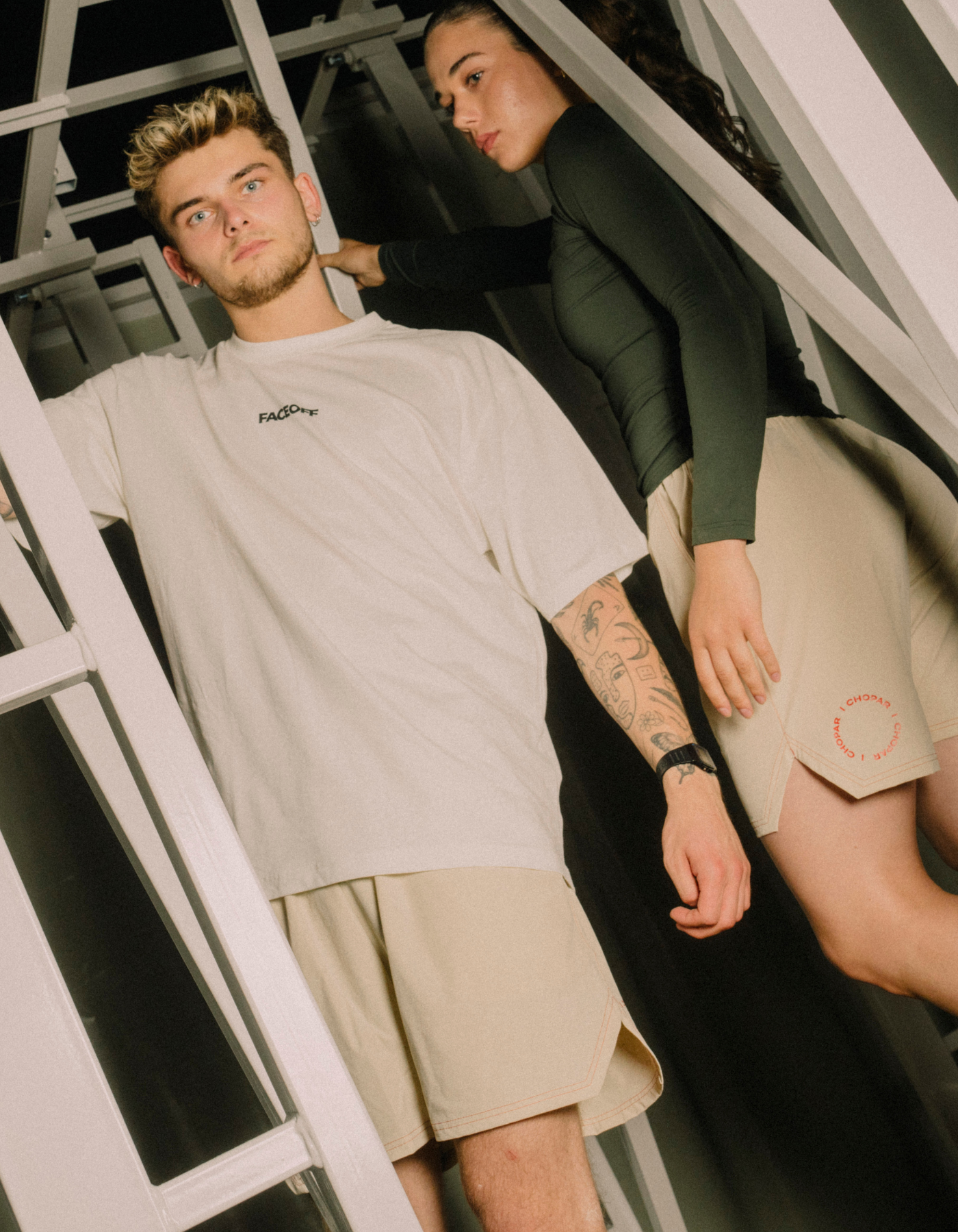 Tech 03 shorts | Unisex Beige