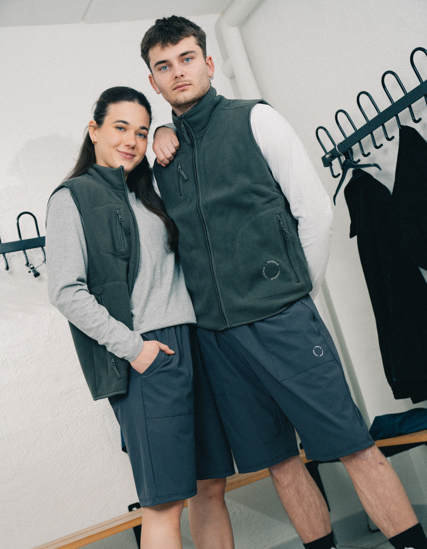 Fleecevest | Unisex Mørk grå
