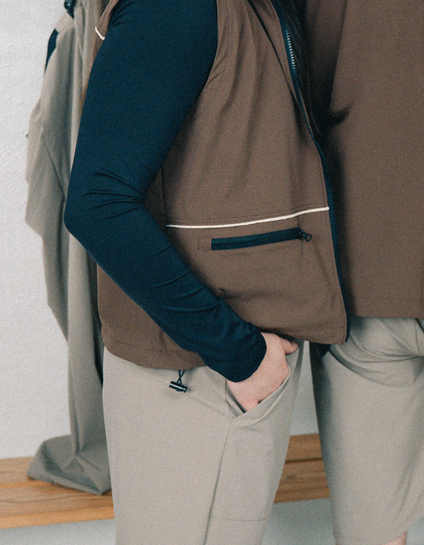 Tech pipe vest | Unisex Brun