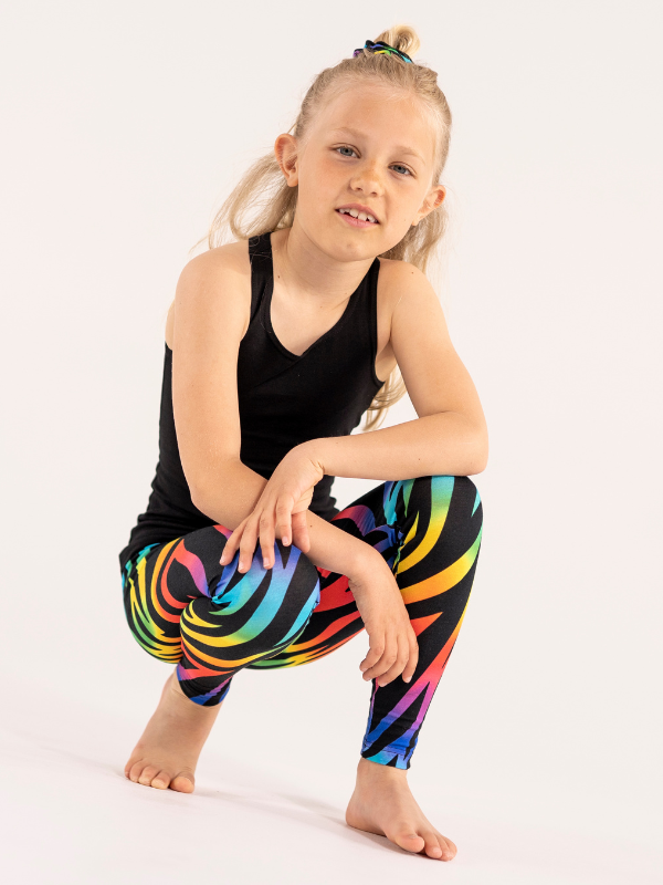 Leggings for barn | NS-179 Rainbow tiger