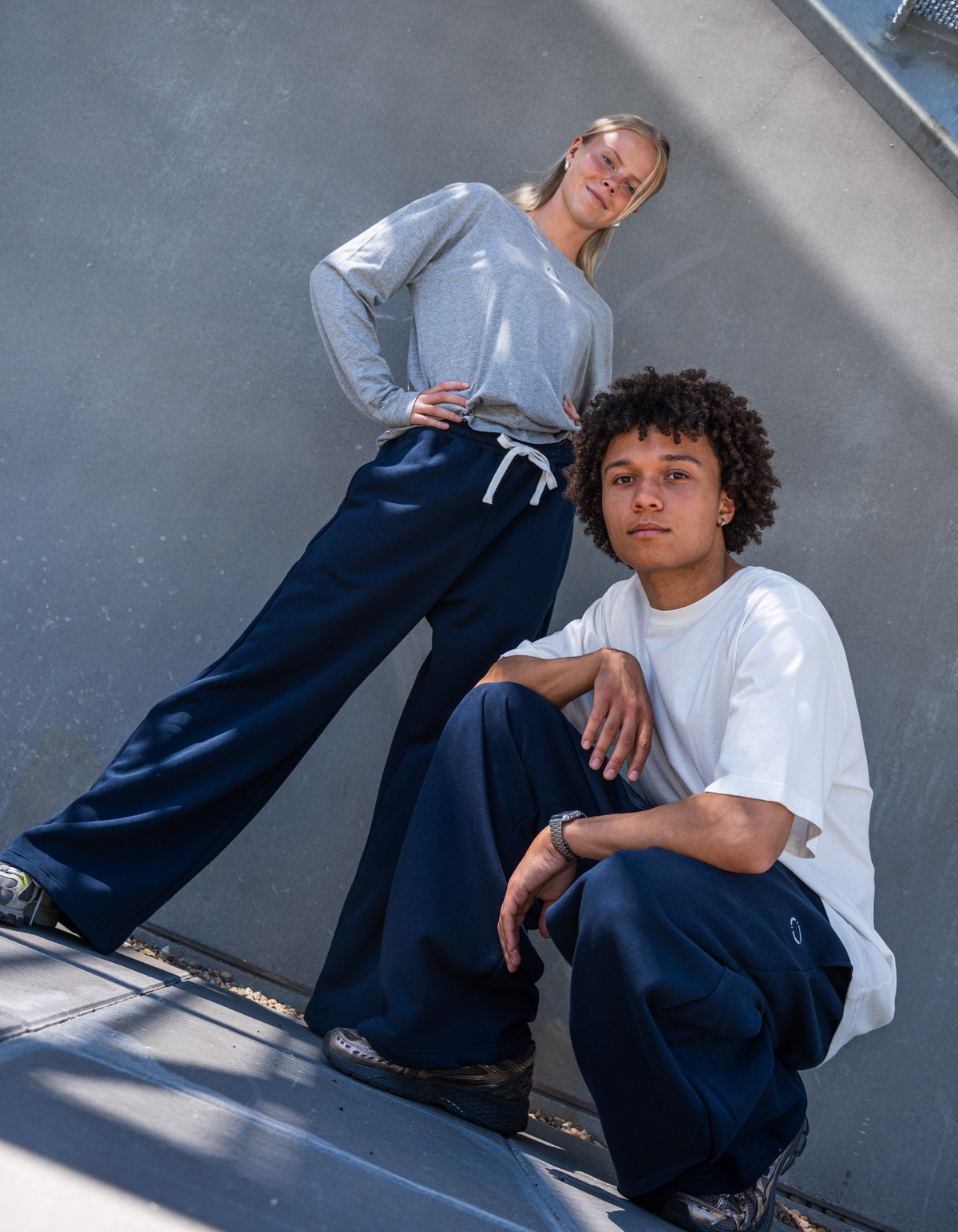 Wide sweatpants | Unisex | Navy