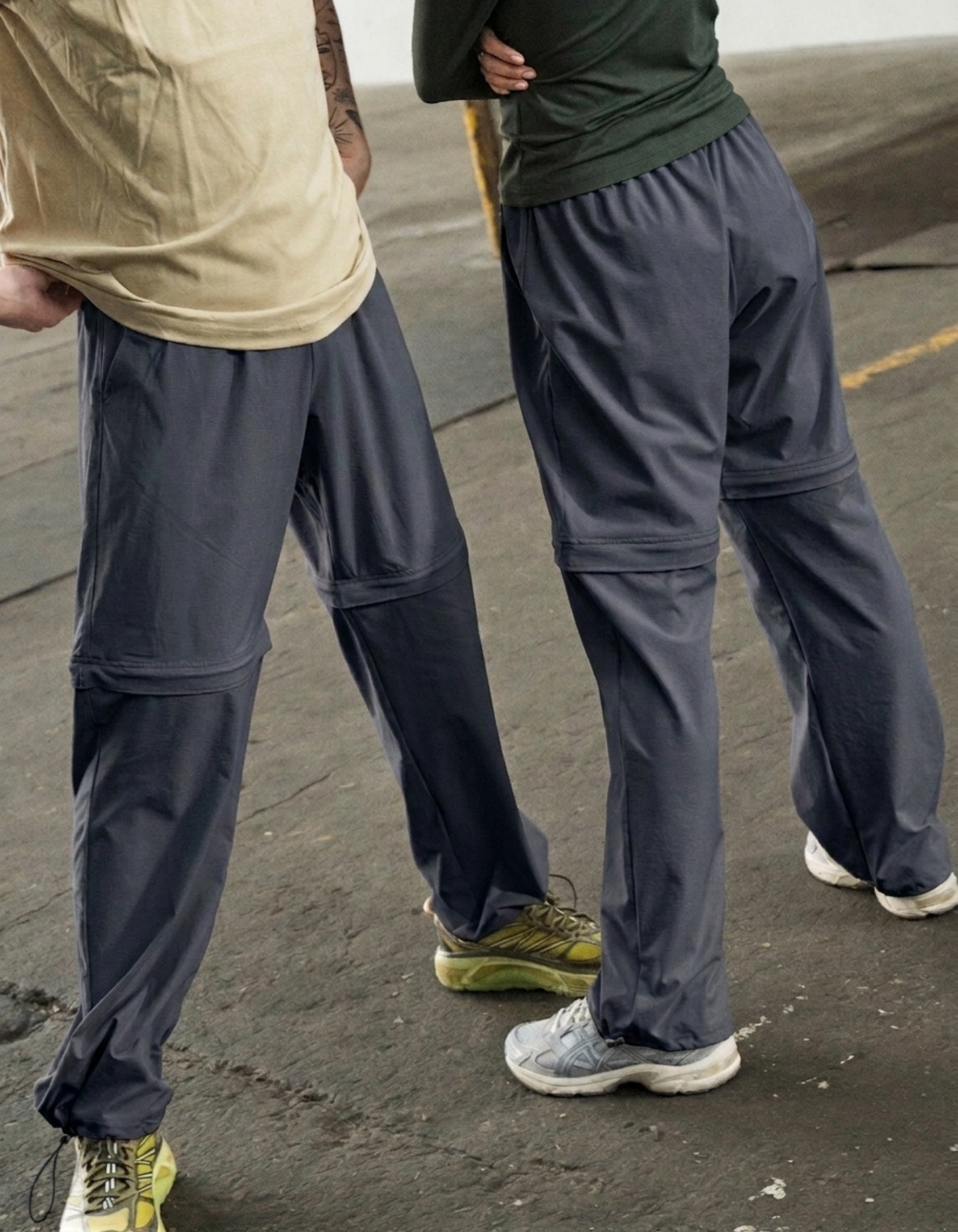 Tech zip-off pants | Unisex | Dark grey